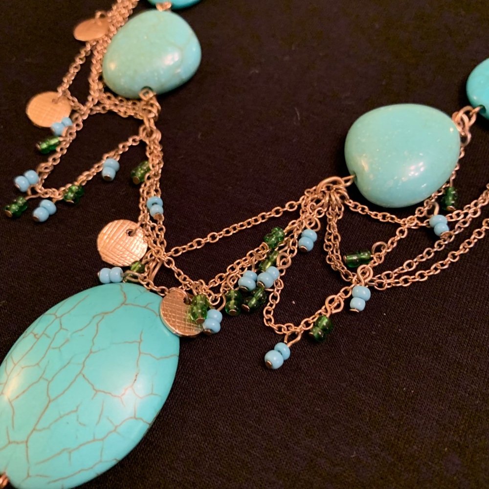 💕4/$20 Chunky turquoise necklace